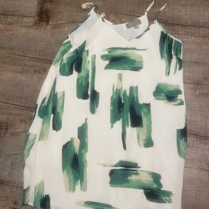 Green blue and white dress